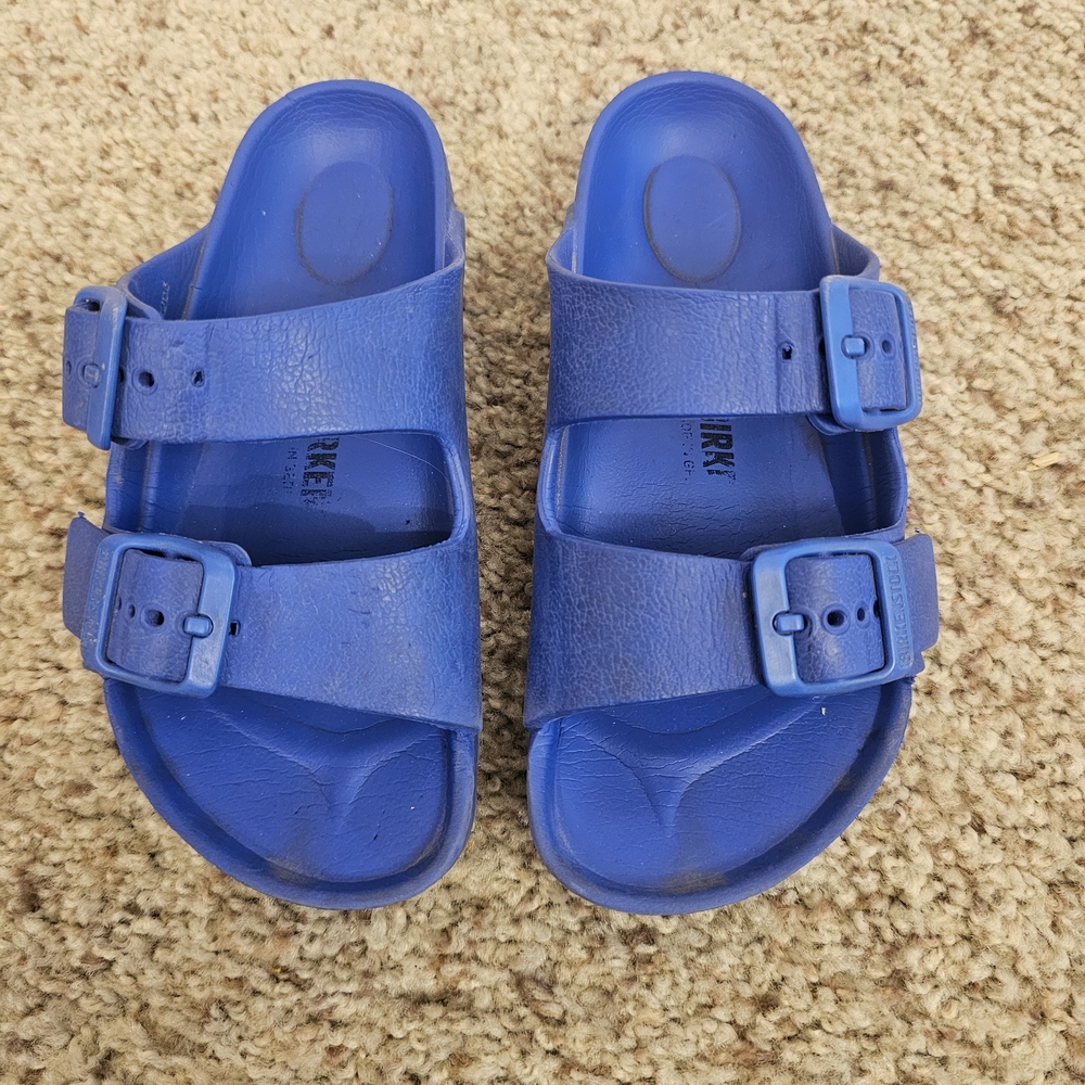 Birkenstock Kids Royal Blue Double Buckle Sandals